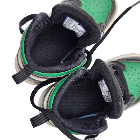 Nike Air Jordan 1 Retro High OG Pine Green Black Childrens Sneakers Size 6C - Picture 7 of 9